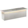 vidaXL Donica ogrodowa z oświetleniem LED srebrny 30 x 100 x 30 cm