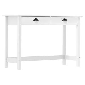 vidaXL Stolik konsolowy Hill, 2 szuflady, 110x45x74 cm, lita sosna