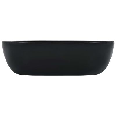 vidaXL Umywalka, 45,5 x 32 x 13 cm, ceramiczna, czarna