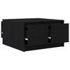 vidaXL Stolik kawowy z szufladami Czarny dąb 70,5x70x40 cm