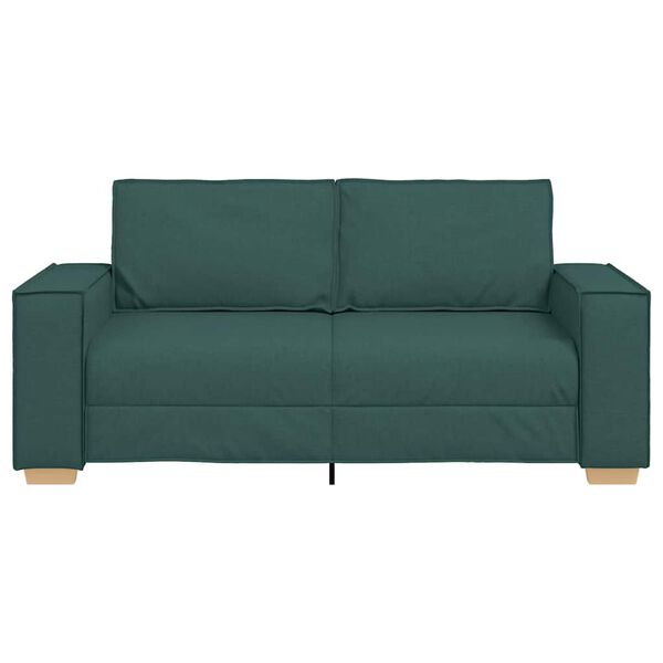 vidaXL Sofa 2-osobowa Ciemnozielona 180x78x84 cm Tkanina
