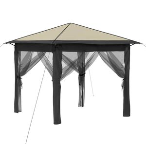 vidaXL Gazebo z 4 Ścianami 2,6 x 2,6 m Kremowy i antracytowy