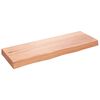 vidaXL Blat do łazienki, jasnobrązowy, 80x30x(2-6) cm, lite drewno