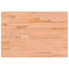 vidaXL Blat do biurka, 80x55x2,5 cm, lite drewno bukowe