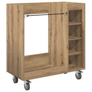 vidaXL Szafka golfowa z kołem Gładki Dąb rzemieślniczy 90 x 45 x 98 cm