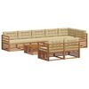 vidaXL Zestaw sof na zewnątrz z poduszką 9 pcs Naturalny i Beżowy