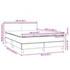 vidaXL Ł&oacute;żko typu Box Spring z materacem Czarny 160x220 cm Aksamit