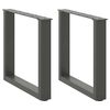 vidaXL Nogi do stolika kawowego w kształcie litery U 2 szt. Antracyt 50x(42-43) cm Stal