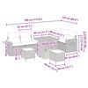 vidaXL Zestaw Sof na Ogr&oacute;d 11 pcs Beżowy i jasnoszary polirattan