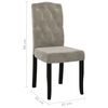 vidaXL Krzesła stołowe, 6 szt., jasnoszare, obite aksamitem