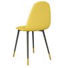 vidaXL Krzesła stołowe, 2 szt., musztardowe, obite tkaniną