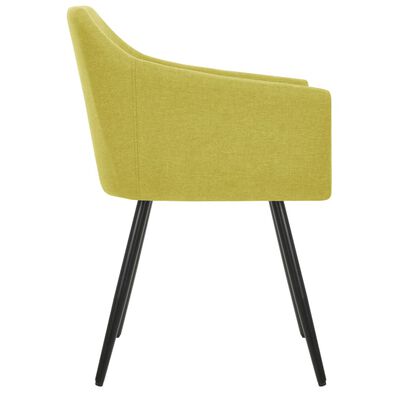 vidaXL Krzesła stołowe, 4 szt., zielone, obite tkaniną