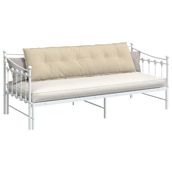 vidaXL Poduszka na plecy Kremowy 180 x 19 x 50 cm tkanina