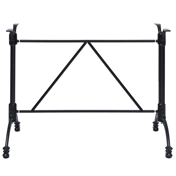 vidaXL Noga do stolika bistro, czarna, 93x60x72 cm, odlew aluminiowy