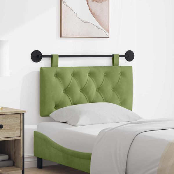 vidaXL Wisząca Głowa Jasnozielony 100 x 55 x 7 cm Aksamit