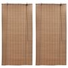 vidaXL Bambusowe rolety, 2 szt., 120 x 220 cm, brązowe