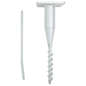 vidaXL Podstawa pod parasol, wkręcana w ziemię, 16x16x52 cm, stal