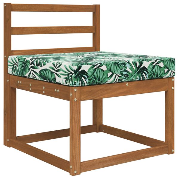 vidaXL Poduszka do sofy na zewnątrz Wz&oacute;r liścia 60 x 60 x 8 cm