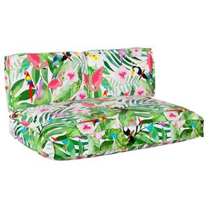 vidaXL Zestaw poduszek Kwiatowy 3 pcs Wielokolorowe Materiał Oxford