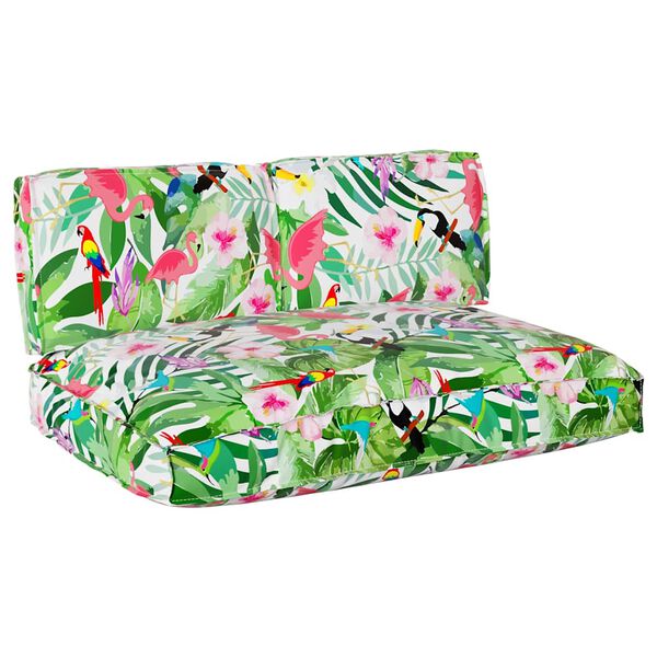 vidaXL Zestaw poduszek Kwiatowy 3 pcs Wielokolorowe Materiał Oxford