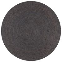 vidaXL Ręcznie wykonany dywan z juty, okrągły, 150 cm, ciemnoszary