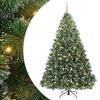 vidaXL Sztuczna choinka z 300 diodami LED Zielony 240 cm PE i PVC