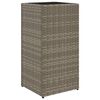 vidaXL Donice ogrodowe, 2 szt., szare, 30x30x60 cm, rattan PE
