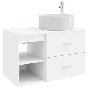 vidaXL Zestaw mebli łazienkowych 2 pcs Biały Drewno inżynieryjne