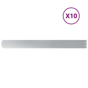 vidaXL Krawężnik do trawnika 10 szt. 10 x 103 cm Stal ocynkowana