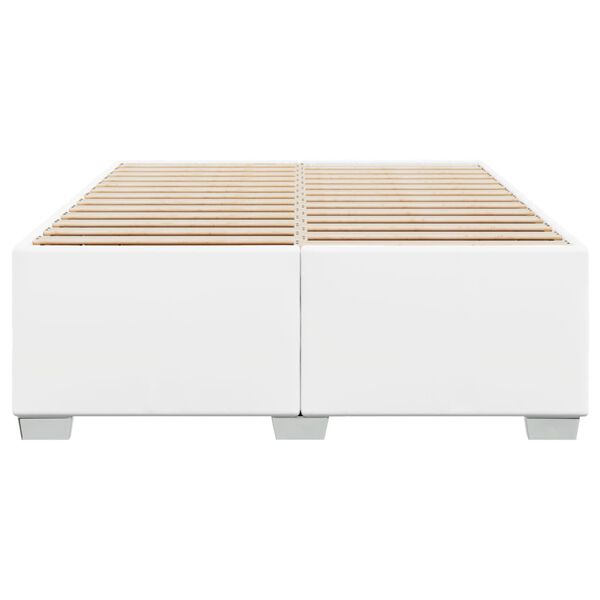 vidaXL Rama ł&oacute;żka, biała, 160x200 cm, sztuczna sk&oacute;ra