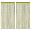 vidaXL Zasłony sznurkowe, 2 sztuki, 100 x 250 cm, zielone