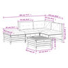 vidaXL 5-cz. zestaw mebli ogrodowych z poduszkami, lite drewno sosnowe