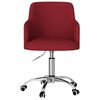 vidaXL Obrotowe krzesło stołowe, winna czerwień, obite tkaniną