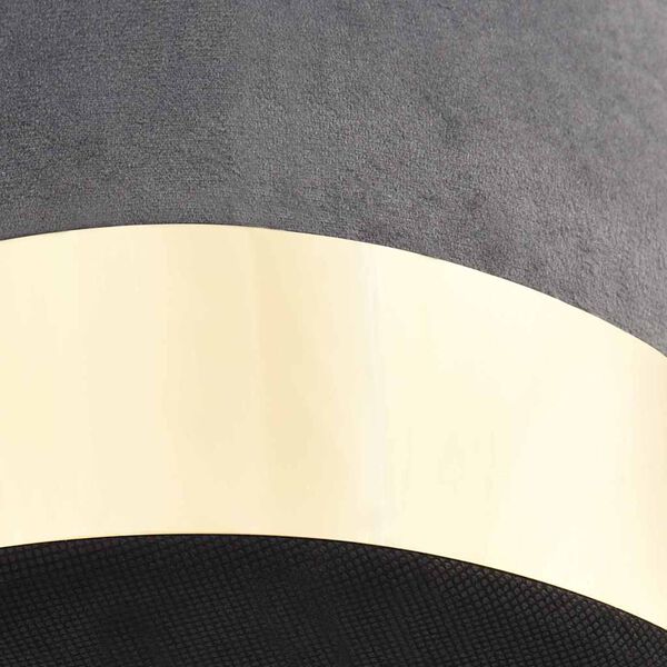 vidaXL Stołek, ciemnoszaro-złoty, aksamit 28 x 36 cm