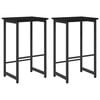 vidaXL Stołek barowy 2 pcs Czarny dąb 40 x 32 x 74 cm