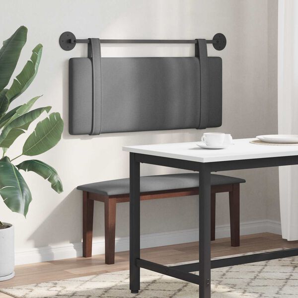 vidaXL Wisząca Głowa Gładki Ciemnoszary 110 x 55 x 5 cm tkanina