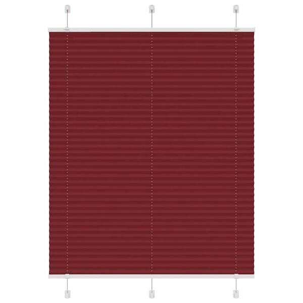 vidaXL Roleta plisowana Bordowy Czerwony 110x150 cm Szerokość tkaniny