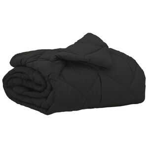 vidaXL Letni Kołdra Czarny 200 x 135 cm Mikrofibra