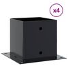 vidaXL Podstawy słupk&oacute;w kwadratowe 4 szt. Antracyt 141x141 mm