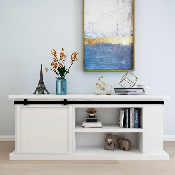 vidaXL System do drzwi przesuwnych do mebli, stal węglowa, 183 cm