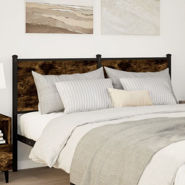 vidaXL Wezgłowie ł&oacute;żka, przydymiony dąb, 150 cm