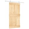 vidaXL Drzwi przesuwne Naturalne i białe 100 x 210 cm