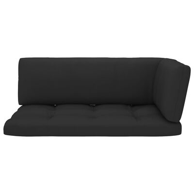 vidaXL Poduszki na sofę z palet, 3 szt., czarne