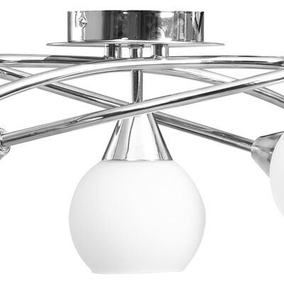 vidaXL Lampa sufitowa z ceramicznymi kloszami na 5 żarówek E14