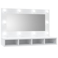 vidaXL Szafka z lustrem i oświetleniem LED, biała, 90x31,5x62 cm