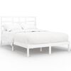 vidaXL Rama ł&oacute;żka, biała, lite drewno, 120x200 cm