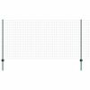 vidaXL Ogrodzenie Euro z słupkiem 10 x 1,2 m Stal pokryta PVC zielony