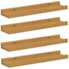 vidaXL P&oacute;łka ścienna z p&oacute;łką 4 pcs Beżowy 40 x 9 x 3 cm