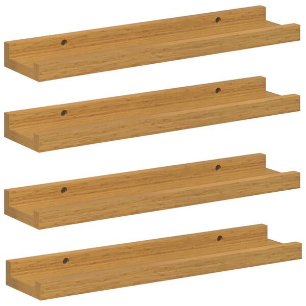 vidaXL P&oacute;łka ścienna z p&oacute;łką 4 pcs Beżowy 40 x 9 x 3 cm