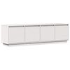 vidaXL Szafka pod telewizor, biała, 156x37x45 cm, lite drewno sosnowe